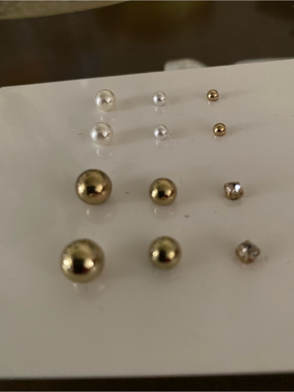 Forever 21 Gold, Pearl & Silver Mixed Stud Earring Set